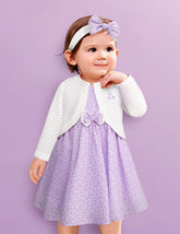 Vestido Floral lila para Bebés con Torera Blanca - Gerat